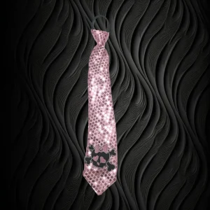LED Flashing Sequin Necktie With Girl Emblem