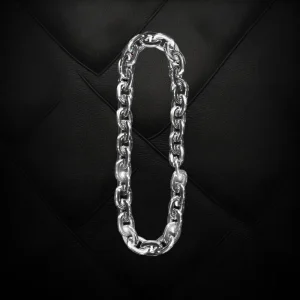LED Flashing Silver Oversized Chain Link Necklace