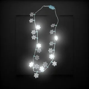 LED Flashing Snowflake Necklace