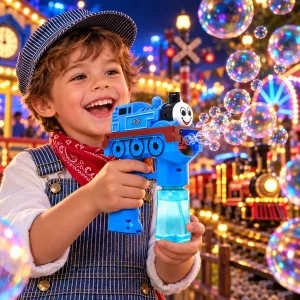 LED Flashing Train Bubble Gun X18X16