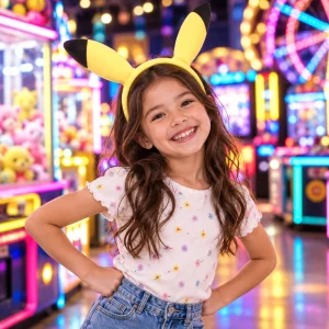 LED Flashing Yellow Cartoon Cat Headband