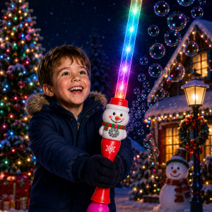 LED Gatling Style Snowman Bubble Wand