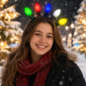 LED Large Christmas Bulb Headband