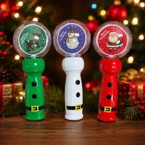 LED Multi-Color Assorted Style Spinning Christmas Ball Wand