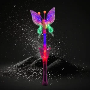 LED Multi-Color Flashing Butterfly Wand