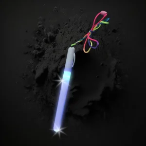 LED Multi-Color Flashing Glow Stick On Rainbow String Necklace