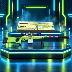 LED Toy Gun With Scope, Lights , And Sound In Display Box "X21"