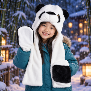 Long Double Sided Panda Animal Hat