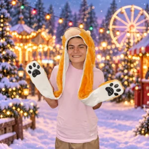 Long Double Sided Plush Monkey Hat