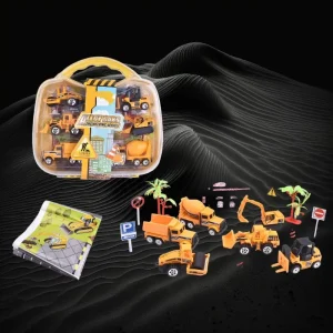 Metal Alloy Construction Car Set
