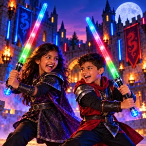 Multi-Color 3 Function Sword With Assorted Color Handle
