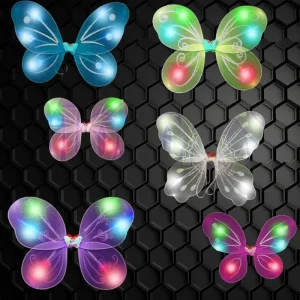 Multi-Color Assorted Small Flashing Butterfly/Fairy Wings