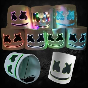 Multi Color Light Up Marshmellow EL Mask