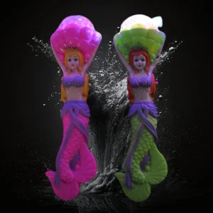 Musical LED Disco Wand With Mermaid Handle 2 Color Assorted Hs-9089