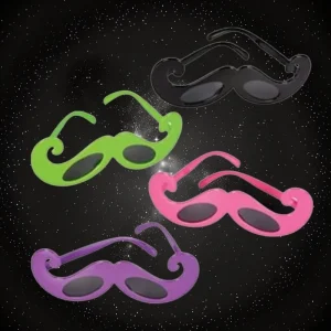 Non-Flashing Glasses W/Mustache Attached