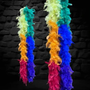 Non-Flashing Rainbow Feather Boa