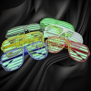 Non-Flashing Shutter Shades W/ Gems No Lenses