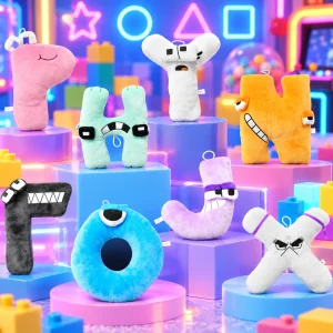Plush Assorted Letters With Faces