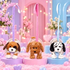 Plush Dog With Pole - 3 Assorted Styles