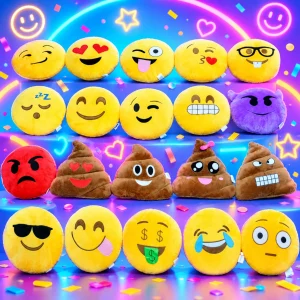 Plush Emoji Pillow 20 Assorted Styles