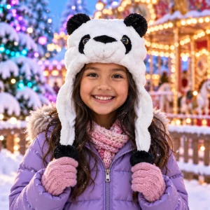 Plush Short Style Panda Animal Hat