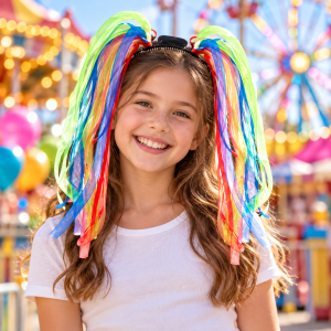 Rainbow Tentacle Boppers With Rainbow Color Fabric