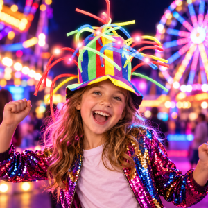 Rainbow Tentacle Flashing Hat