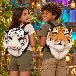Realistic Oversized Plush Assorted Color Tiger Back Pack