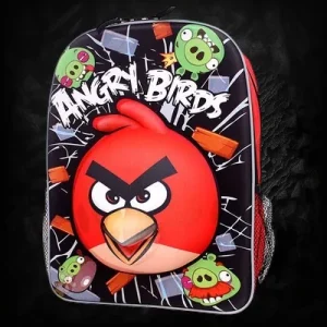 Red Bird Angry Bird Backpack with 3D Bird