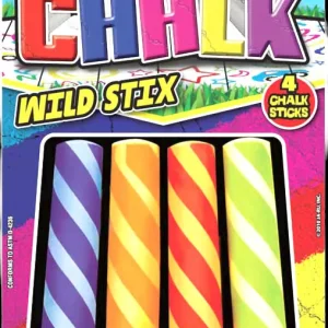 Sidewalk Chalk 4 Pack Carded Wild Stix