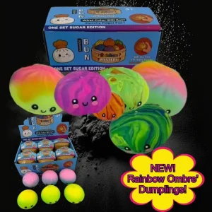 Tye Dye Rainbow Ombre' Squishy Surprise Dumpling 12/Display
