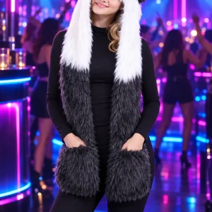 Ultra Fuzzy Plush Long Panda Animal Hat