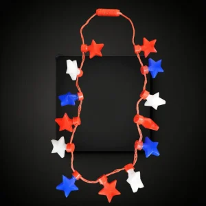 USAl Flashing Star Charm Necklace