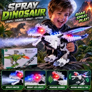 Walking Light Up Dinosaur With Vapor Spray ACtion