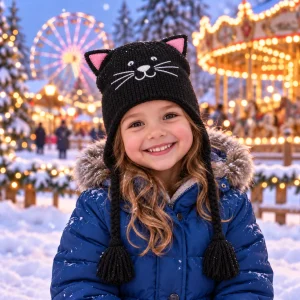 Wool Knit Cat Animal Hat