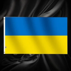 X 5' Ukraine Flag With Metal Grommet